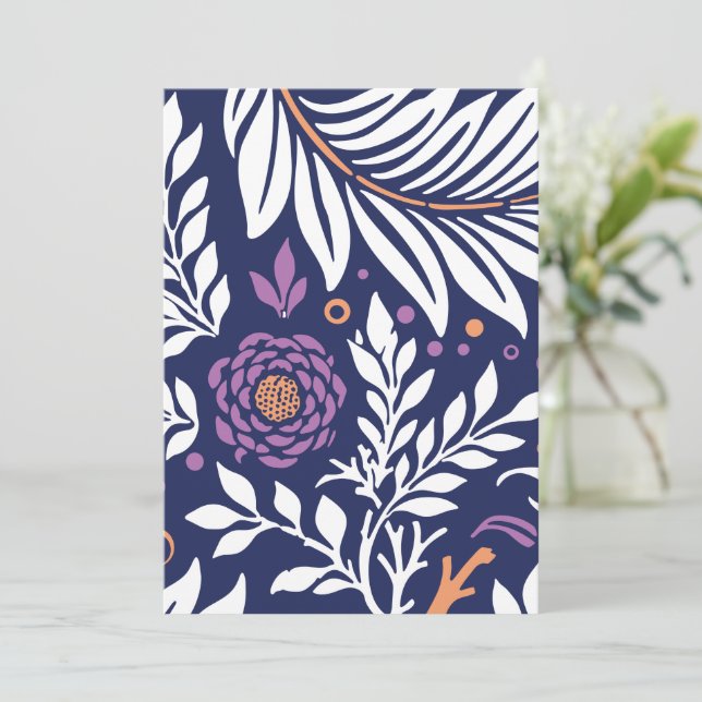 Carte De Remerciements Design floral 22 (Debout devant)