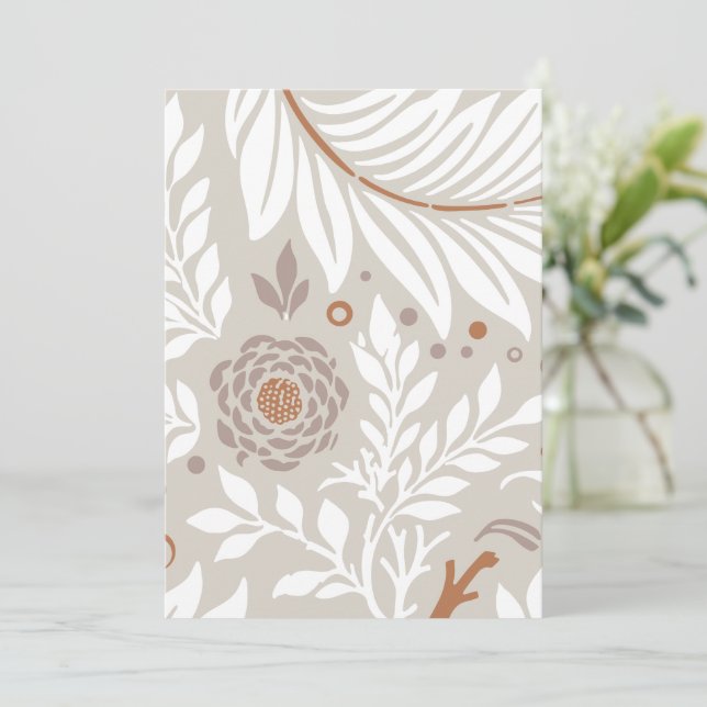 Carte De Remerciements Design floral 25 (Debout devant)