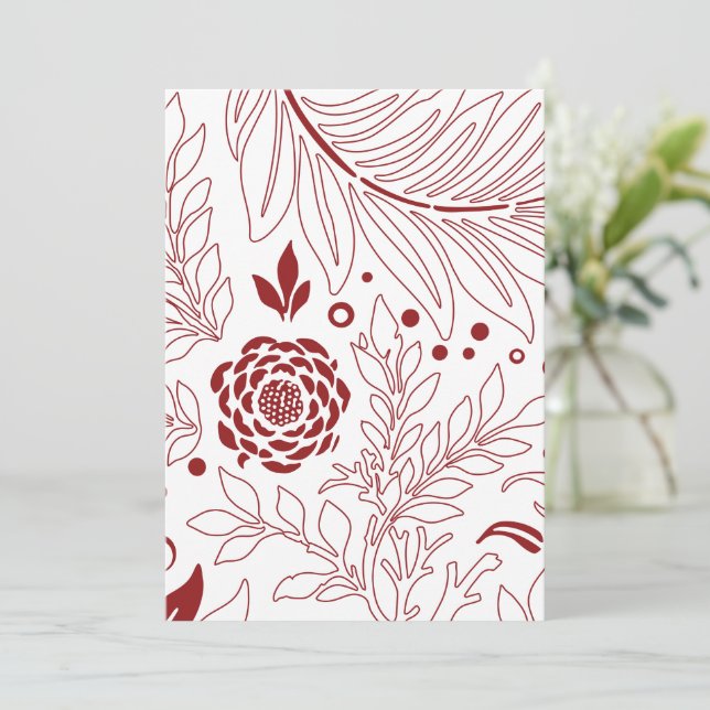 Carte De Remerciements Design floral 28 (Debout devant)