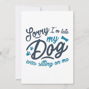 Carte De Remerciements Désolé d'être en retard