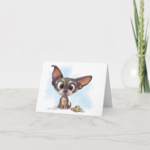 Carte De Remerciements Dessin animé de chiot Chihuahua mignon