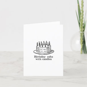 Carte De Remerciements Dessin d'anniversaire vintage