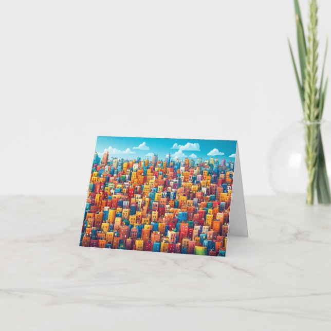 Carte De Remerciements Dessin d'aquarelle de conception d'architecture de (Devant)