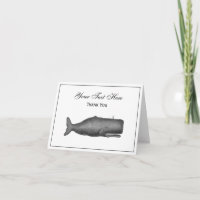 Dessin de baleine du XIXe siècle vintage N