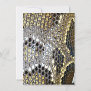 Carte De Remerciements dessin de serpent motif gris-noir beige