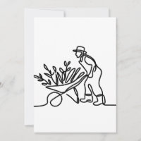 dessin d'un agriculteur ou d'un jardinier