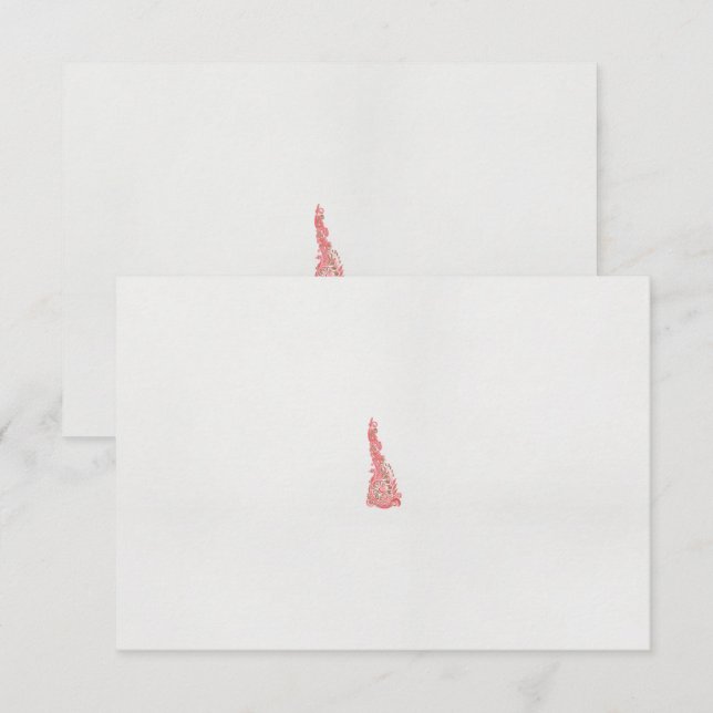 Carte De Remerciements dessin d'un oiseau avec des fleurs dessus (Devant / Derrière)