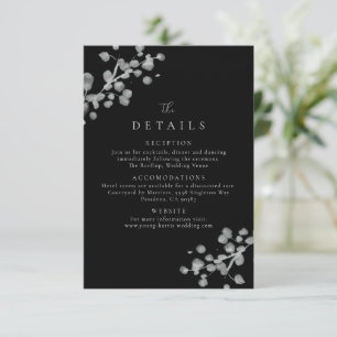 Carte De Remerciements Détails de laque noire