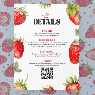 Carte De Remerciements Détails du Baby shower Berry Sweet