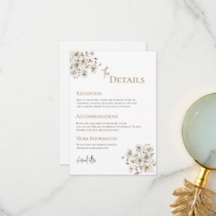 Carte De Remerciements Détails du Mariage Boho