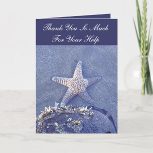 Carte de remerciements d'étoiles de mer