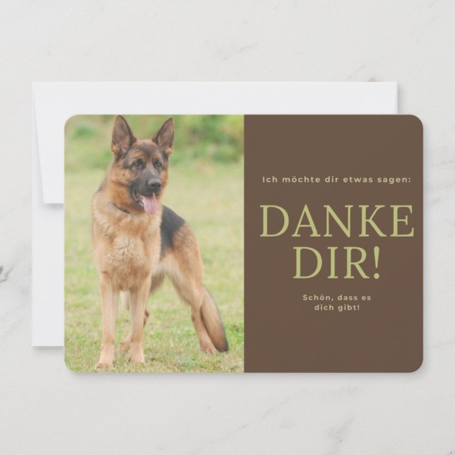 Carte De Remerciements Deutscher Schäferhund (Devant)