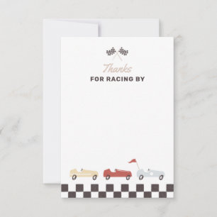 Carte De Remerciements Deux Garçon de Course Rapide 2ème Anniversaire