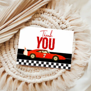 Carte De Remerciements Deux Garçon de Course Rapide 2ème Fête d'Anniversa