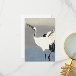 Carte De Remerciements Deux grues par Ohara Koson