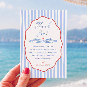 Carte De Remerciements Deux Poissons de Moins Dans La Mer Enterrement de