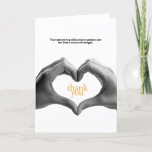 Carte De Remerciements Dévouement inébranlable envers les soins aux patie