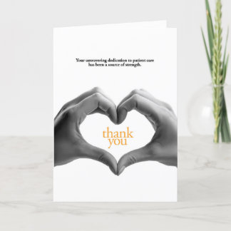 Carte De Remerciements Dévouement inébranlable envers les soins aux patie