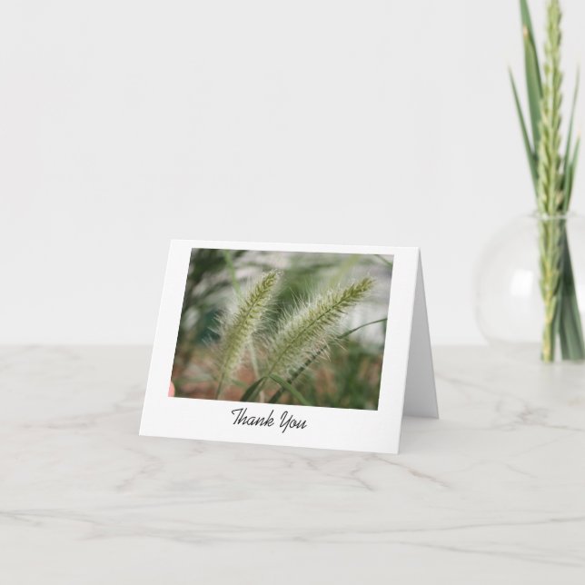 Carte de remerciements d'herbe (Devant)