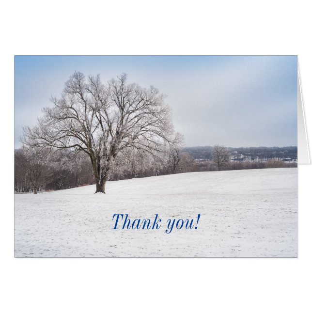 Carte de remerciements d'hiver (Devant Horizontal)