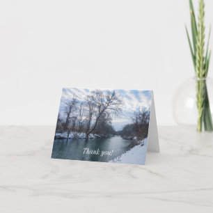 Carte de remerciements d'hiver de la rivière James