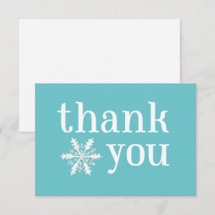 Carte de remerciements d'hiver Snowflon