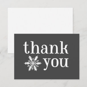 Carte de remerciements d'hiver Snowflon