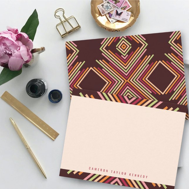 Carte De Remerciements Diamètre géométrique Grilles Modes Modernes Gradua (Créateur téléchargé)