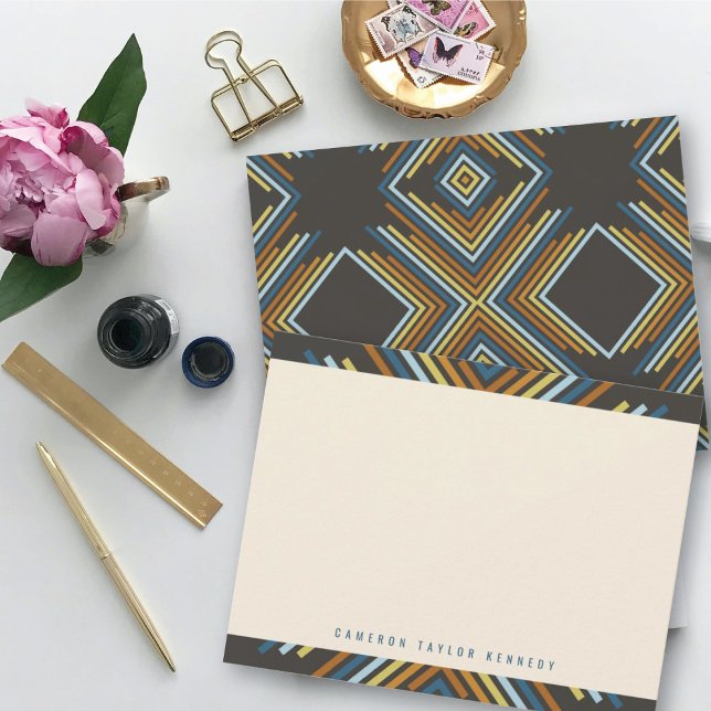 Carte De Remerciements Diamètre géométrique Grilles Modes Modernes Gradua (Créateur téléchargé)