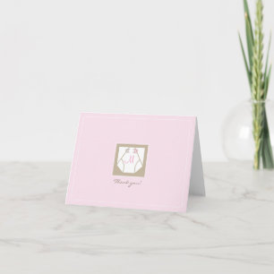 Carte de remerciements - Diaper monogramme
