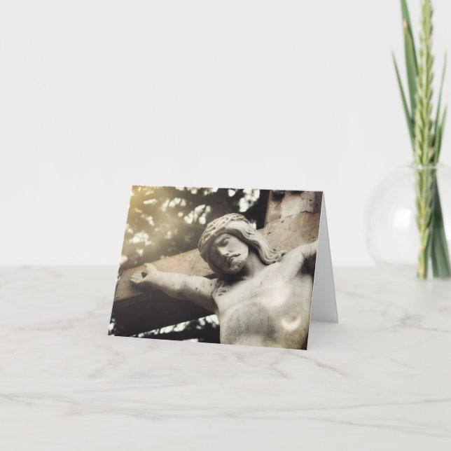 Carte De Remerciements Dieu Aime Dans La Foi Et L'Amour (Devant)