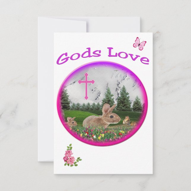 Carte De Remerciements dieu amour (Devant)