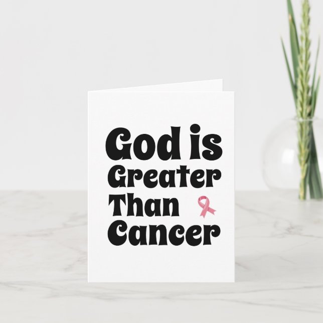 Carte De Remerciements Dieu est plus grand que le cancer - Foi inspirante (Devant)