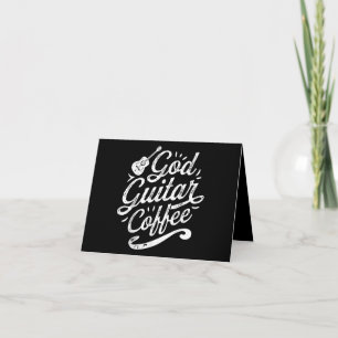 Carte De Remerciements Dieu Guitare Café Musique Amour Drôle Christian