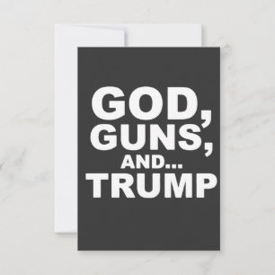 Carte De Remerciements Dieu, les armes et Trump inauguration Day 2025