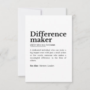 Carte De Remerciements Différenciateur - Citation Inspirationnelle