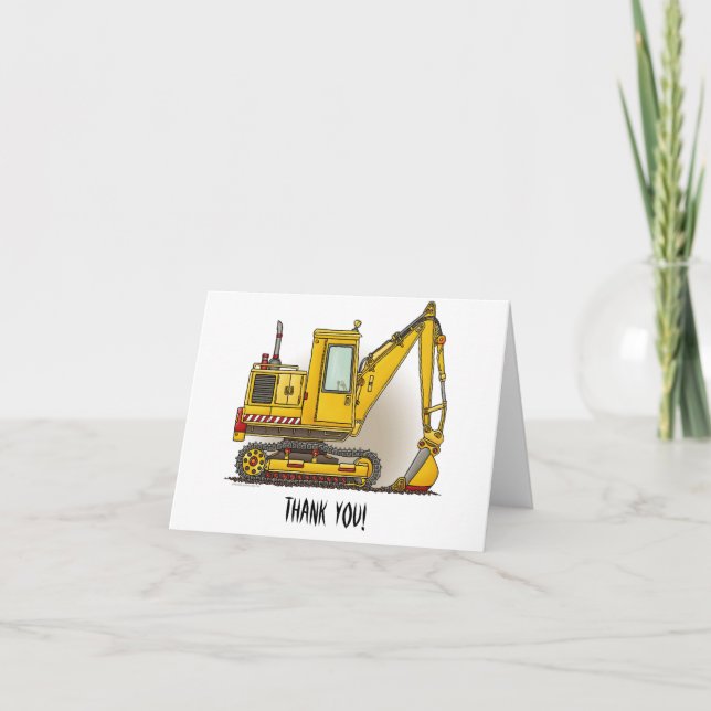 Carte De Remerciements Digger Shovel (Devant)