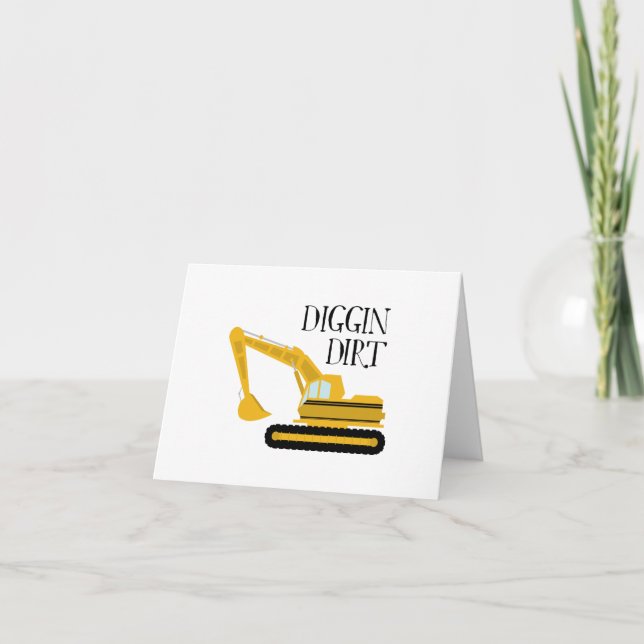 Carte De Remerciements Diggin Dirt (Devant)