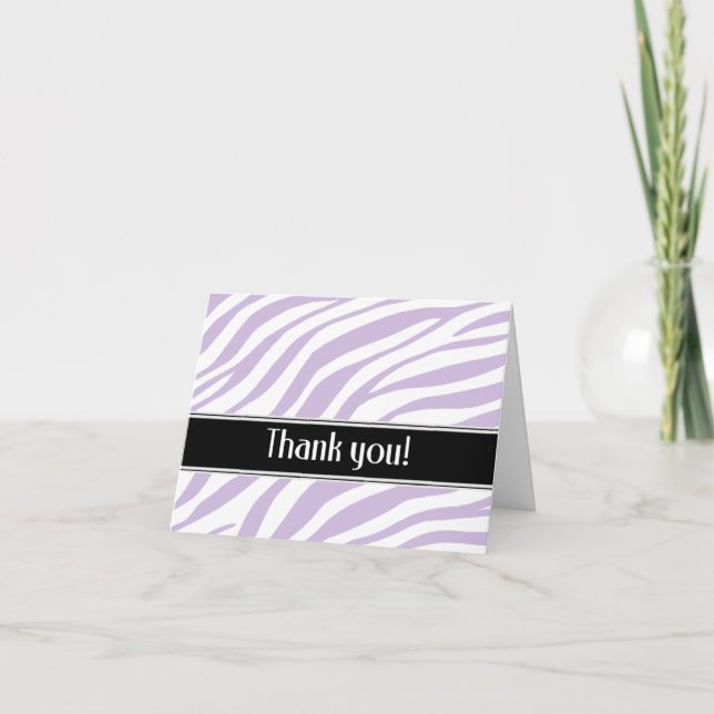 Carte de remerciements d'impression Zebra (Devant)