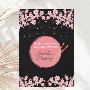 Carte De Remerciements Dîner japonais Hibachi fête d'anniversaire