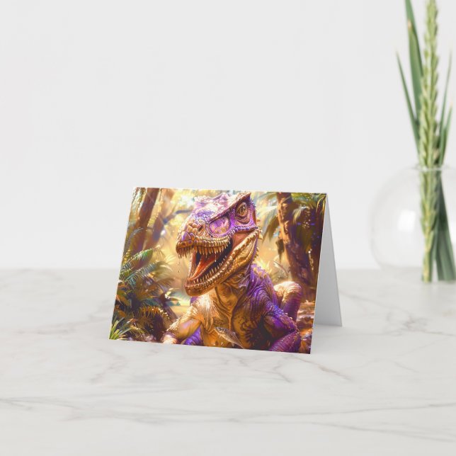 Carte De Remerciements Dinosaure (Devant)