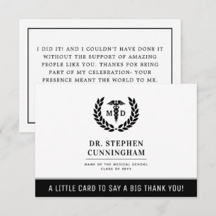 Carte De Remerciements Diplôme de docteur en médecine moderne