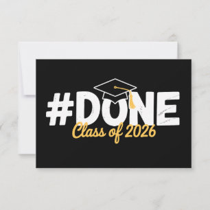 Carte De Remerciements Diplômé de la promotion 2026 Graduation 26 Diplômé