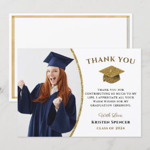 Carte De Remerciements Diplôme d'or blanc photo