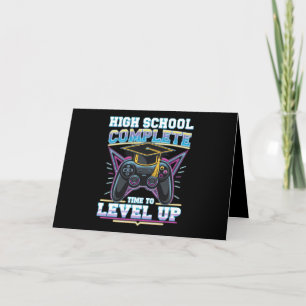 Carte De Remerciements Diplômé du Lycée Joueur Jeux Vidéo Diplômé