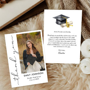 Carte De Remerciements Diplôme Minimaliste Élégant Minimaliste