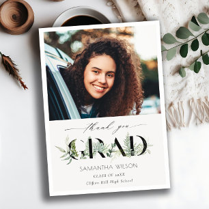 Carte De Remerciements Diplôme photo de feuillage Succulent de la fougère