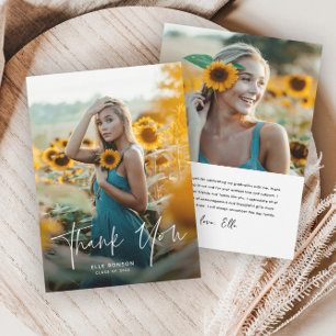 Carte De Remerciements Diplôme photo de Modern Script 2