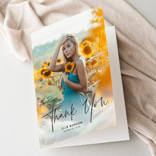 Carte De Remerciements Diplôme photo de Modern Script 2