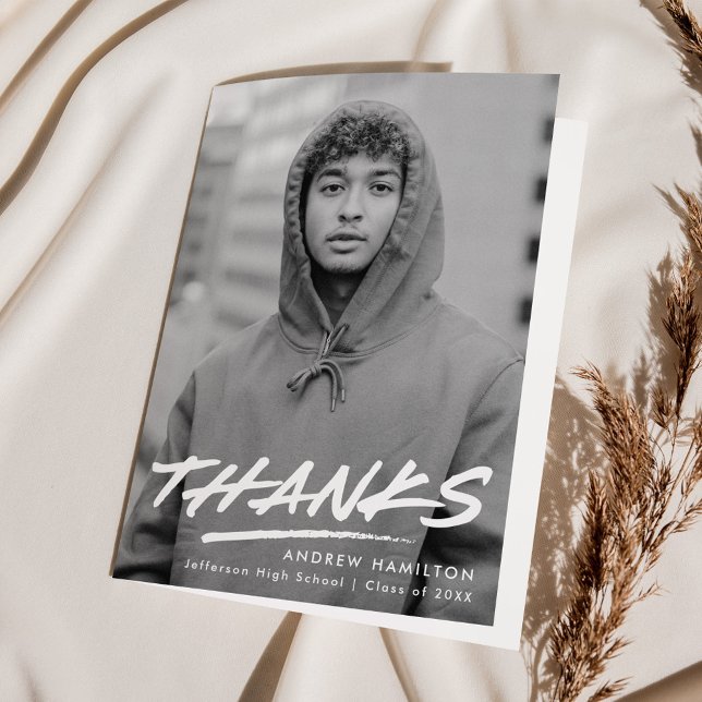 Carte De Remerciements Diplôme photo en pointillé moderne (Créateur téléchargé)